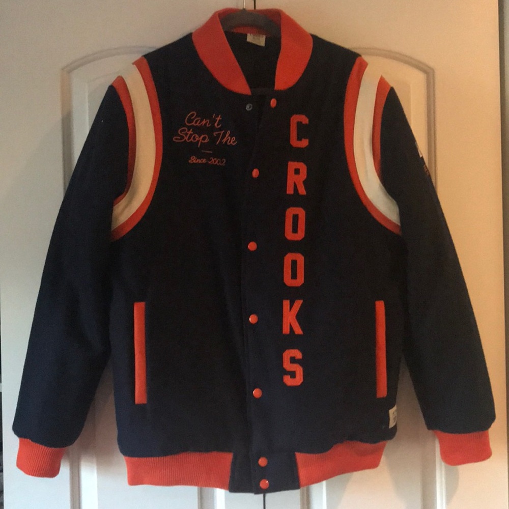 Can’t Stop the Crooks Varsity Jacket